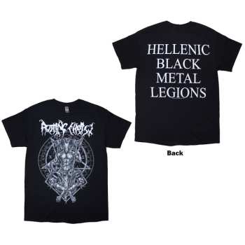 Merch Rotting Christ: Rotting Christ Unisex T-shirt: Hellenic Black Metal Legions (black) (back Print) (small) S