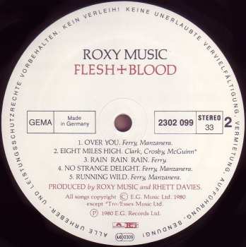 LP Roxy Music: Flesh + Blood