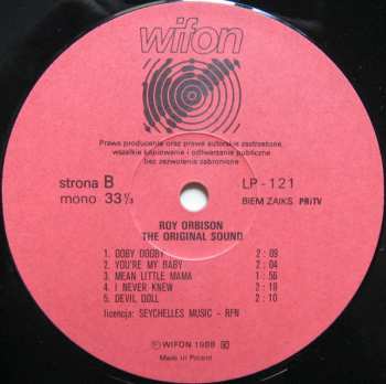 LP Roy Orbison: The Original Sound