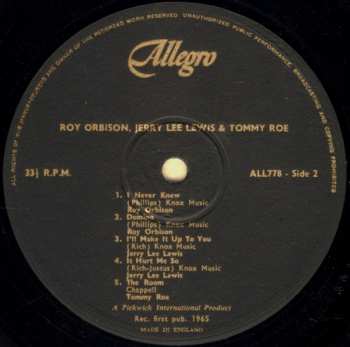 LP Jerry Lee Lewis: Roy Orbison Sings