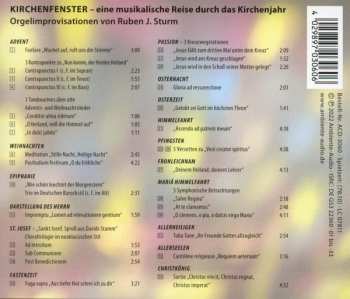 CD Ruben Sturm: Kirchenfenster - Eine Musikalische Reise Durch Das Kirchenjahr (Orgelimprovisationen Von Ruben J. Sturm)