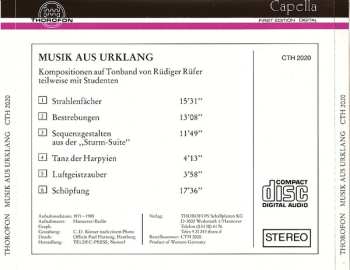 CD Rüdiger Rüfer: Musik Aus Urklang (Tonbandkompositionen von Rüdiger Rüfer)