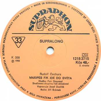 LP Rudolf Čechura: Maxipes Fík Jde Do Světa