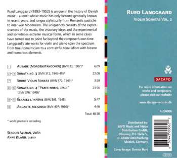 CD Rued Langgaard: Violin Sonatas, Vol. 2