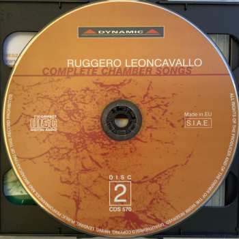 CD Ruggiero Leoncavallo: Leoncavallo - Complete Chamber Songs