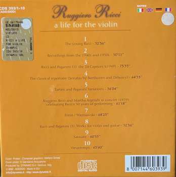 10CD/Dobozkészlet Ruggiero Ricci: A Life For The Violin