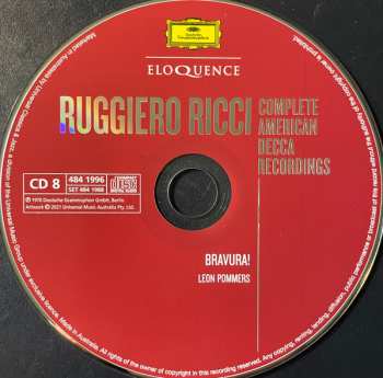 9CD/Dobozkészlet Ruggiero Ricci: Complete American Decca Recordings