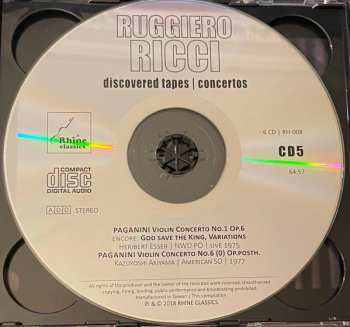6CD Ruggiero Ricci: Discovered Tapes: Concertos
