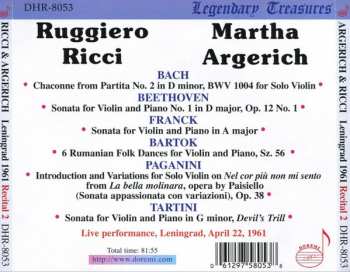 CD Johann Sebastian Bach: Leningrad, Recital II: April 22, 1961