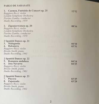 CD Pablo De Sarasate: Carmen Fantaisie / Zigeunerweisen, Spanish Dances Op.21, 22, 23, 26 / Caprice Basque / Serenade Andalouse 