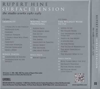 3CD/Dobozkészlet Rupert Hine: Surface Tension (The Studio Works 1981-1983)