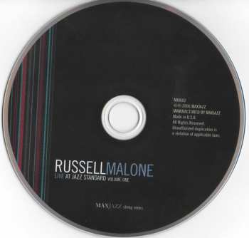 CD Russell Malone: Live At Jazz Standard: Volume One