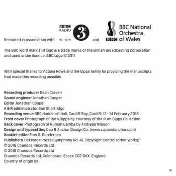 CD The BBC National Orchestra Of Wales: Symphonies Nos 2 & 4, Etc
