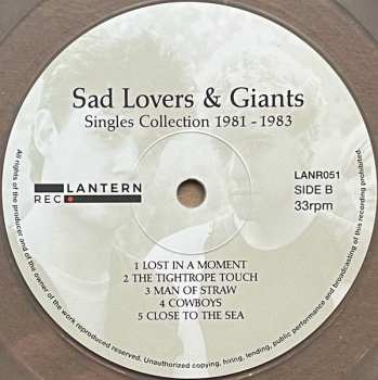 LP Sad Lovers And Giants: Singles Collection 1981-1983 CLR | LTD