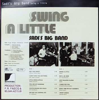 CD Sadi's New Big Band Show: Swing A Little