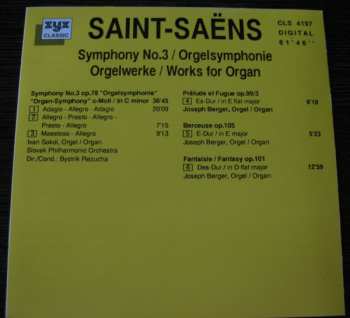 CD Camille Saint-Saëns: Orgelsymphonie / Organ-Symphony No.3