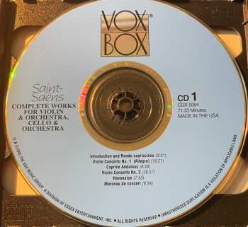 2CD Camille Saint-Saëns: Complete Works For Violin & Orchestra and Cello & Orchestra
