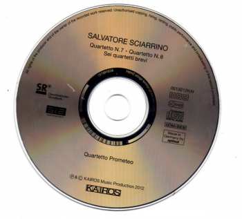 CD Salvatore Sciarrino: Quartetto N.7 · Quartetto N.8 · Sei Quartetti Brevi