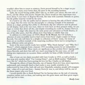 CD Sammy Davis Jr.: Mood To Be Wooed
