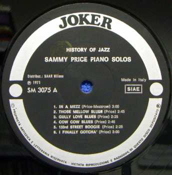 LP Sammy Price: Piano Solos