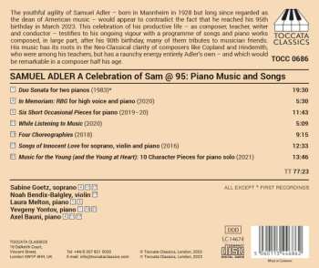 CD Noah Bendix-Balgley: A Celebration Of Sam @ 95: Piano Music And Songs