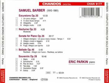 CD Samuel Barber: Complete Works For Solo Piano