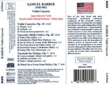 CD Samuel Barber: Violin Concerto • Music For A Scene From Shelley • Souvenirs (Ballet Suite)