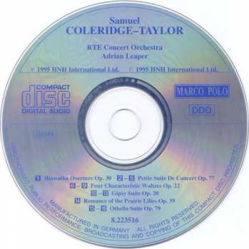 CD RTÉ Concert Orchestra: British Light Music: Samuel Coleridge-Taylor