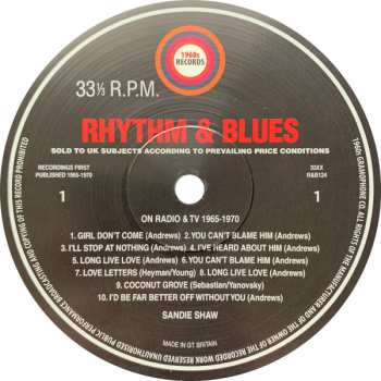 LP Sandie Shaw: On Radio & TV 1965-1970