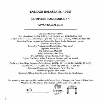 CD Kassai István: Complete Piano Music • 1