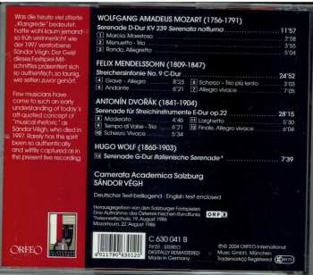 CD Sándor Végh: Mozart. Mendelssohn. Dvorák/Végh