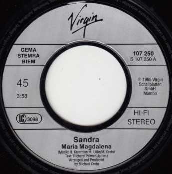 SP Sandra: (I'll Never Be) Maria Magdalena