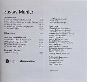 CD Gustav Mahler: Kindertotenlieder, Lieder eines fahrenden Gesellen