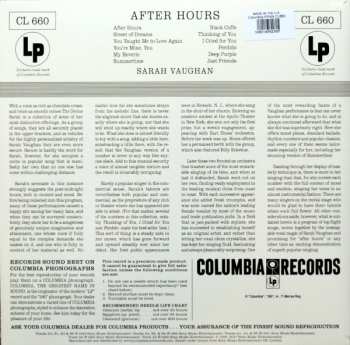 LP Sarah Vaughan: After Hours With Sarah Vaughan LTD