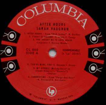 LP Sarah Vaughan: After Hours With Sarah Vaughan LTD