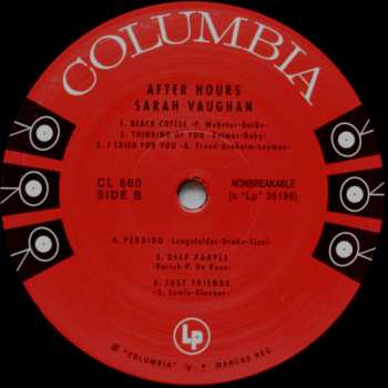 LP Sarah Vaughan: After Hours With Sarah Vaughan LTD