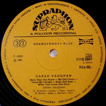LP Sarah Vaughan: How Long Has This Been Going On?
