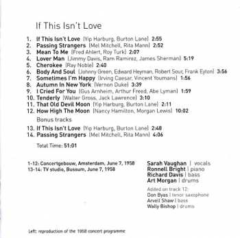 CD Sarah Vaughan: If This Isn't Love