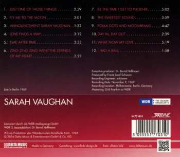 CD Sarah Vaughan: Live In Berlin 1969
