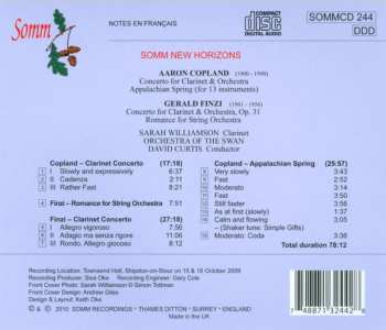 CD Orchestra Of The Swan: Copland and Finzi Clarinet Concertos