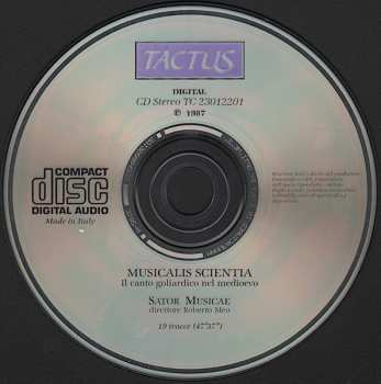CD Sator Musicæ: Musicalis Scientia (Il Canto Goliardico Nel Medioevo)