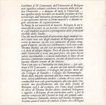 CD Sator Musicæ: Musicalis Scientia (Il Canto Goliardico Nel Medioevo)