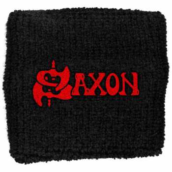 Merch Saxon: Izzadságtörlő Red Logo Saxon 