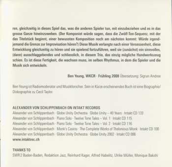 CD Alexander von Schlippenbach Trio: Gold Is Where You Find It