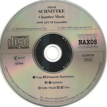 CD Alfred Schnittke: Piano Quintet • String Trio