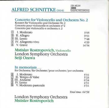 CD The London Symphony Orchestra: Cello Concerto No. 2 - In Memoriam...