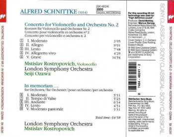 CD The London Symphony Orchestra: Cello Concerto No. 2 - In Memoriam...