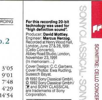CD The London Symphony Orchestra: Cello Concerto No. 2 - In Memoriam...