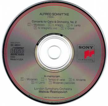 CD The London Symphony Orchestra: Cello Concerto No. 2 - In Memoriam...