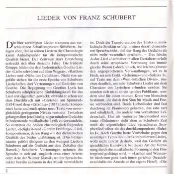CD Franz Schubert: Schubert · Lieder